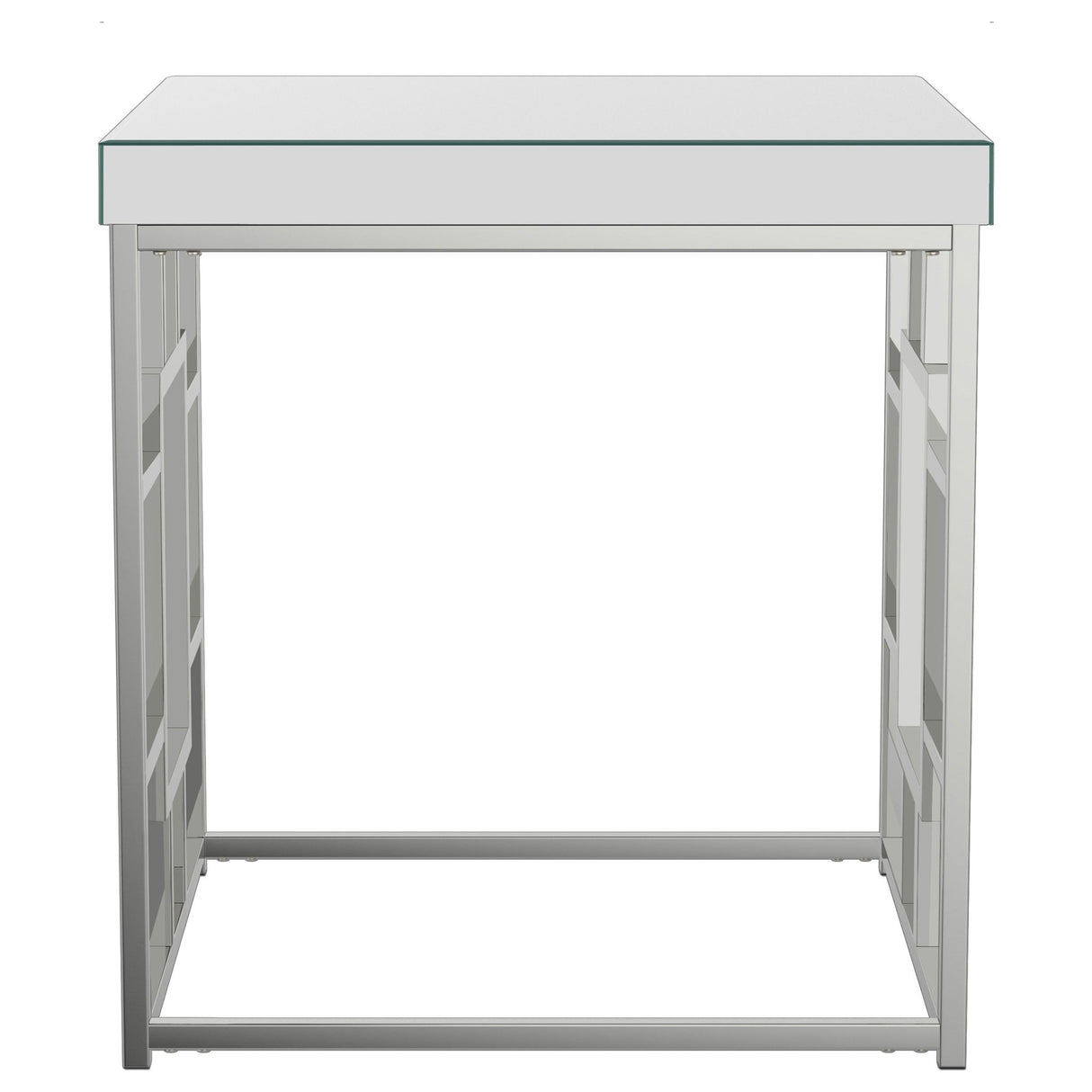 Dafina Geometric Frame Square End Table Chrome | Coaster - 723077 - Home Elegance USA - 4