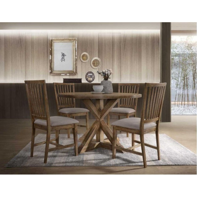 Acme - Wallace II Dining Table 72310 Weathered Oak Finish