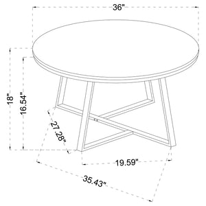 Coffee Table - Hugo Round Coffee Table White and Matte Black