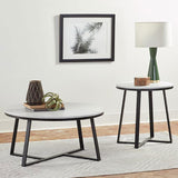 Coffee Table - Hugo Round Coffee Table White and Matte Black