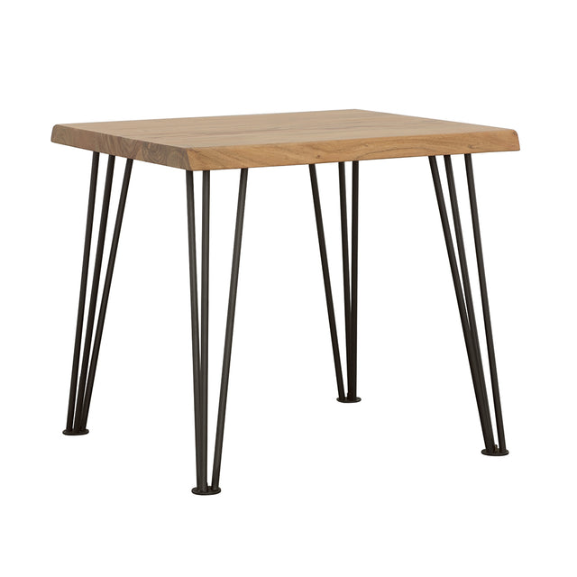 End Table - Zander End Table with Hairpin Leg Natural and Matte Black