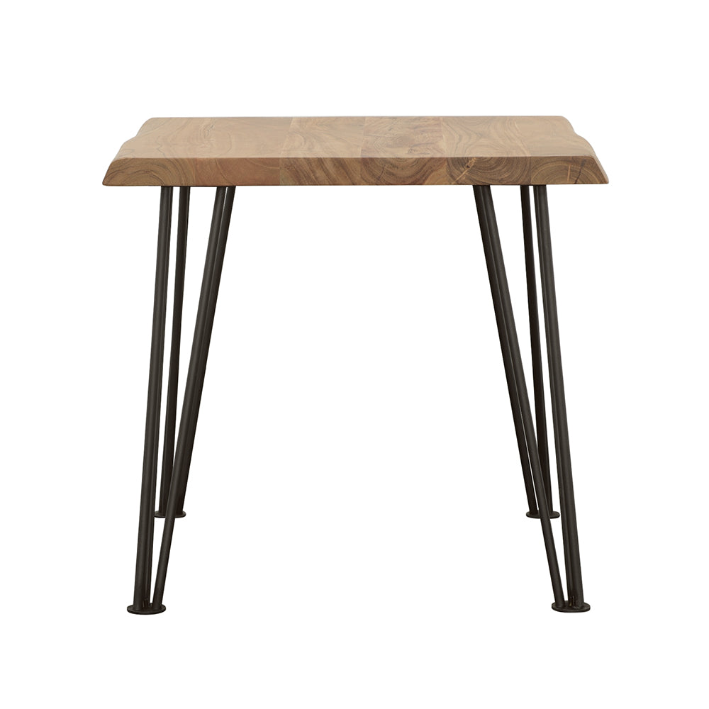 End Table - Zander End Table with Hairpin Leg Natural and Matte Black