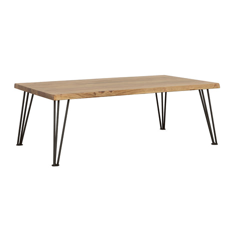 Coffee Table - Zander Coffee Table with Hairpin Leg Natural and Matte Black