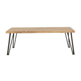 Coffee Table - Zander Coffee Table with Hairpin Leg Natural and Matte Black