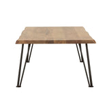 Coffee Table - Zander Coffee Table with Hairpin Leg Natural and Matte Black