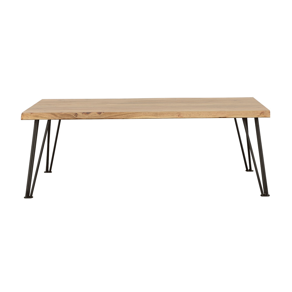 Coffee Table - Zander Coffee Table with Hairpin Leg Natural and Matte Black