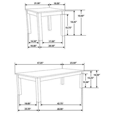 3 Pc Coffee Table Set - Bates Faux Marble Rectangle 3 - piece Occasional Table Set Black - 723605 - image - 6