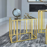 Adri Metal Frame End Table Matte Brass | Coaster - 723607 - Home Elegance USA - 2