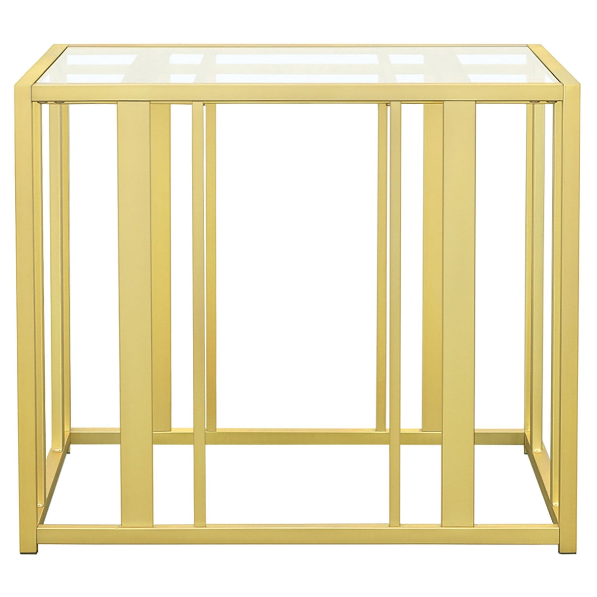 Adri Metal Frame End Table Matte Brass | Coaster - 723607 - Home Elegance USA - 3