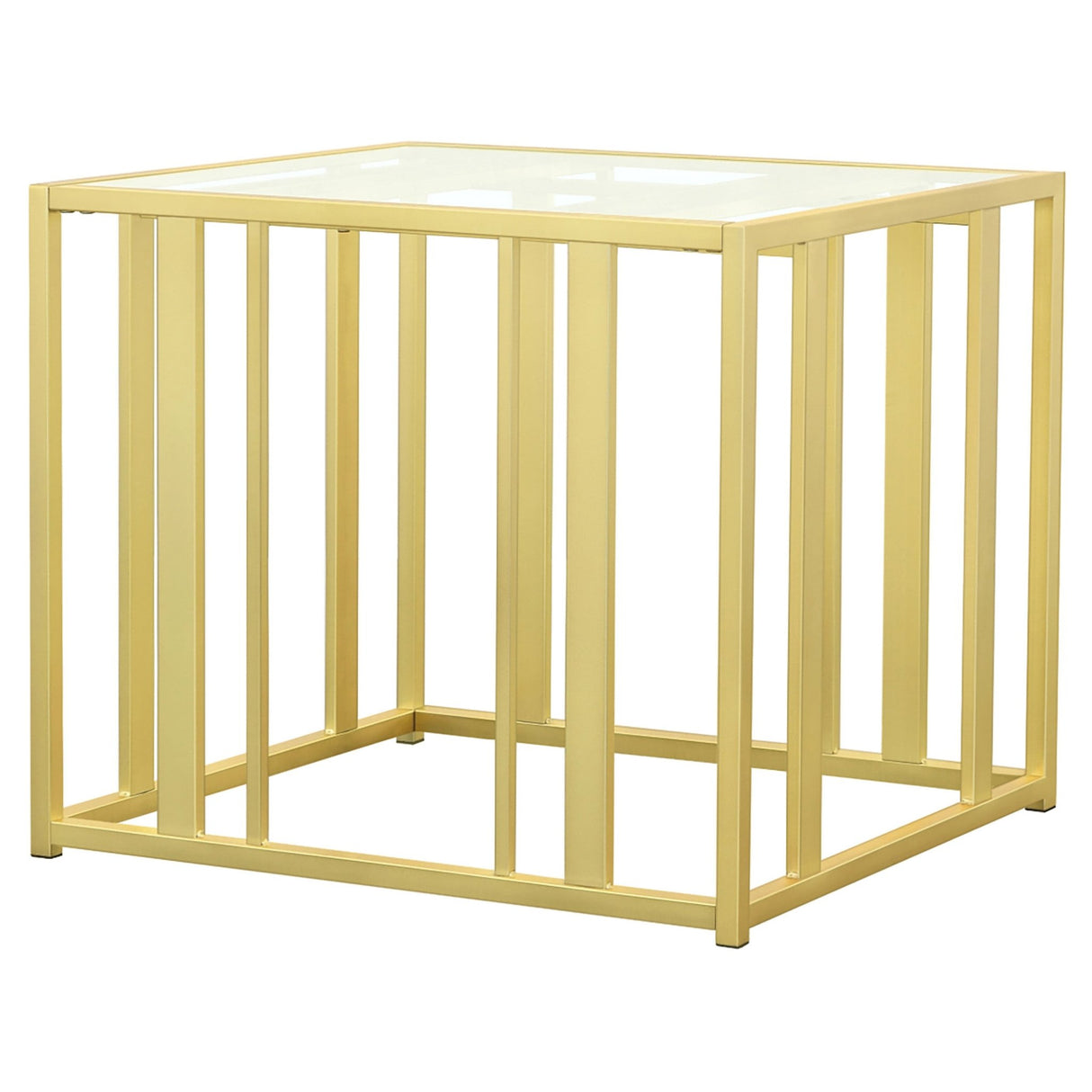 Adri Metal Frame End Table Matte Brass | Coaster - 723607 - Home Elegance USA - 4