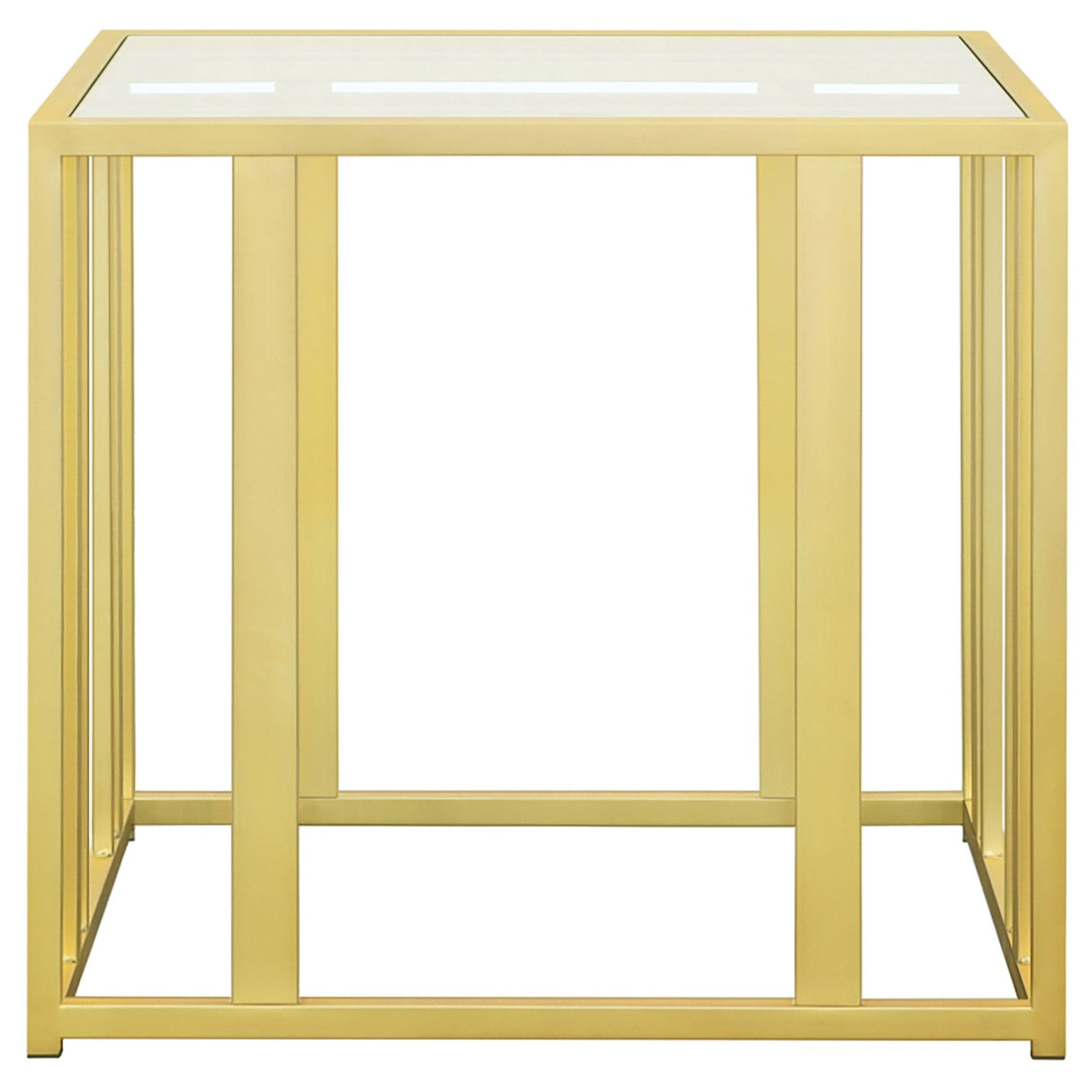 Adri Metal Frame End Table Matte Brass | Coaster - 723607 - Home Elegance USA - 5