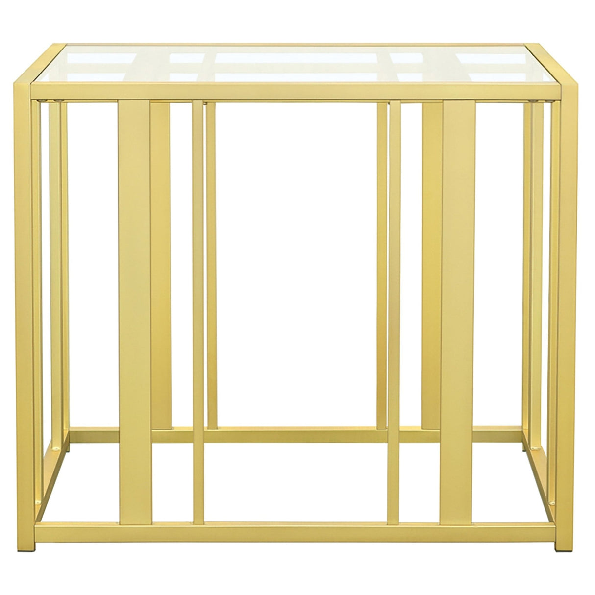 Adri Metal Frame End Table Matte Brass | Coaster - 723607 - Home Elegance USA - 6