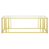 Adri Metal Frame Coffee Table Matte Brass | Coaster - 723608 - Home Elegance USA - 3