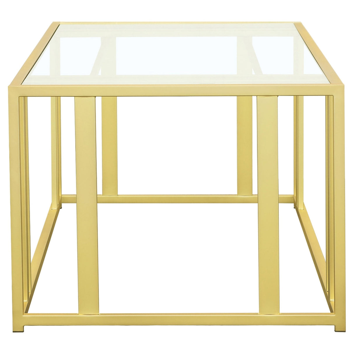 Adri Metal Frame Coffee Table Matte Brass | Coaster - 723608 - Home Elegance USA - 5