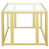 Adri Metal Frame Coffee Table Matte Brass | Coaster - 723608 - Home Elegance USA - 5