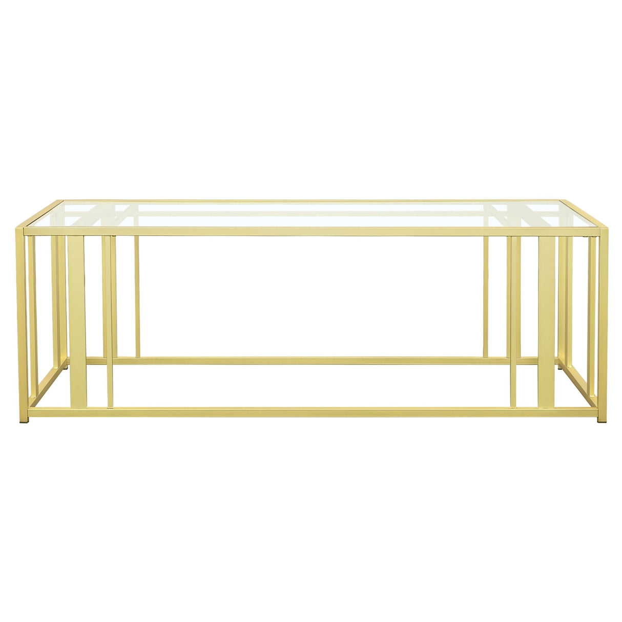 Adri Metal Frame Coffee Table Matte Brass | Coaster - 723608 - Home Elegance USA - 6