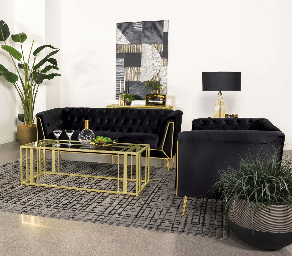 Adri Metal Frame Coffee Table Matte Brass | Coaster - 723608 - Home Elegance USA - 9