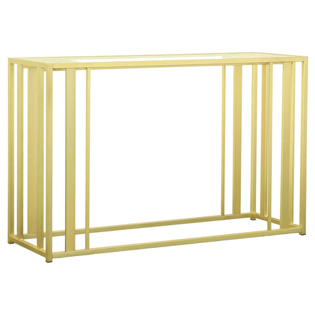 Adri Metal Frame Sofa Table Matte Brass | Coaster - 723609 - Home Elegance USA - 1