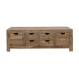 Coffee Table - Esther 6-drawer Storage Coffee Table Natural Sheesham