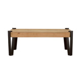 Coffee Table - Winston Wooden Rectangular Top Coffee Table Natural and Matte Black