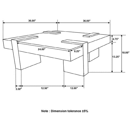 Coffee Table - Samira Wooden Square Coffee Table Natural Sheesham