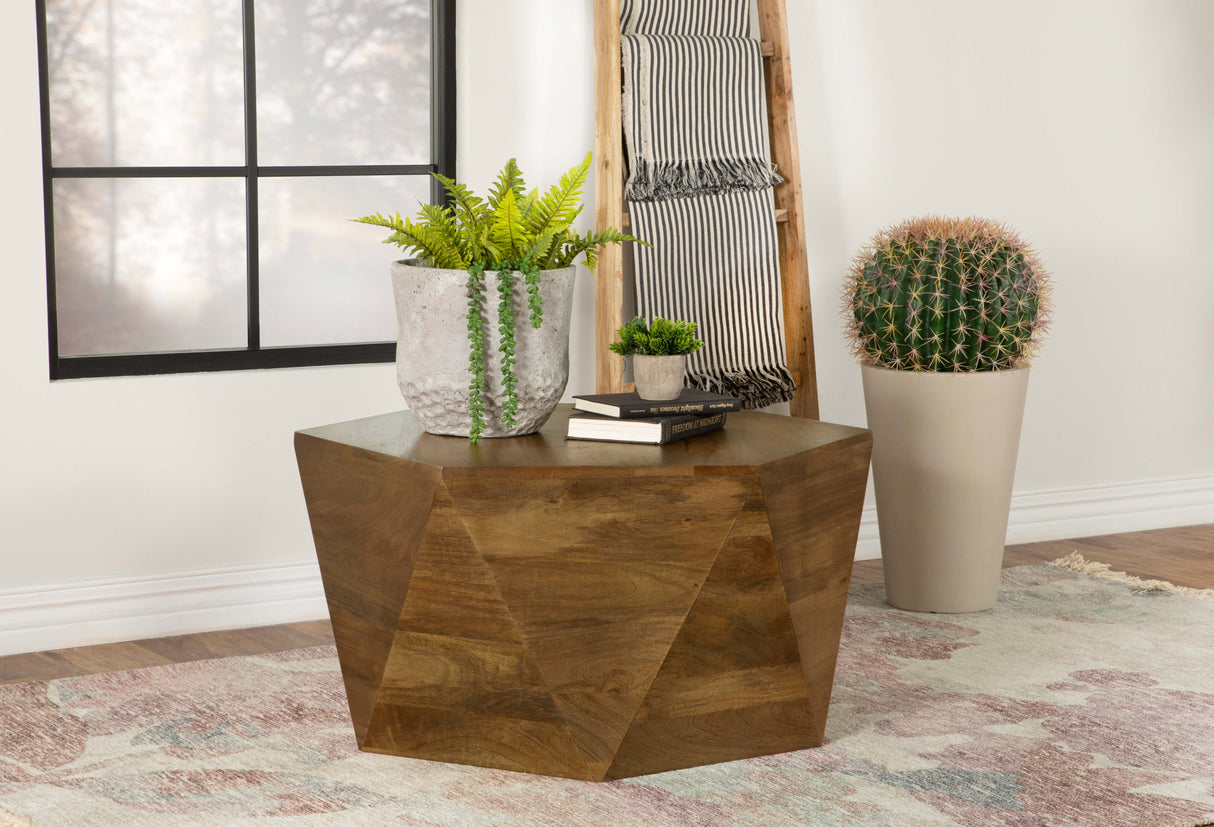 Coffee Table - Zalika Hexagonal Coffee Table Natural