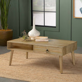 Coffee Table - Zabel Rectangular 1-drawer Coffee Table Natural