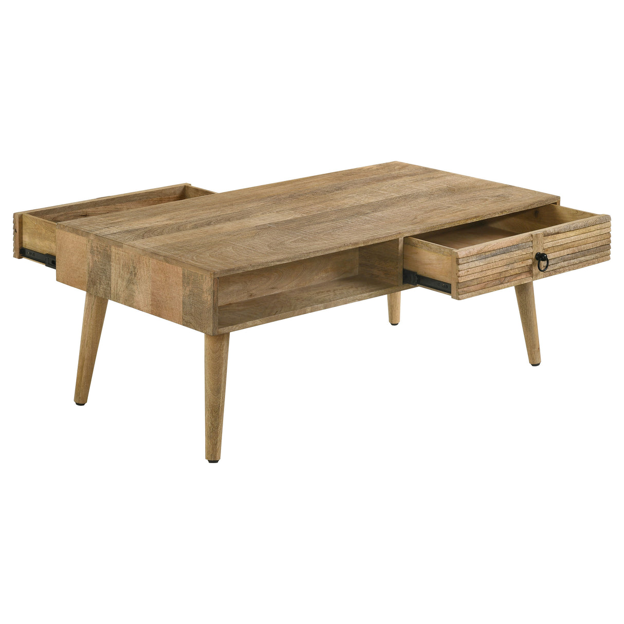 Coffee Table - Zabel Rectangular 1-drawer Coffee Table Natural