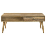 Coffee Table - Zabel Rectangular 1-drawer Coffee Table Natural