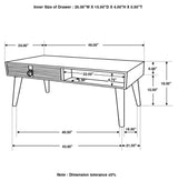 Coffee Table - Zabel Rectangular 1-drawer Coffee Table Natural