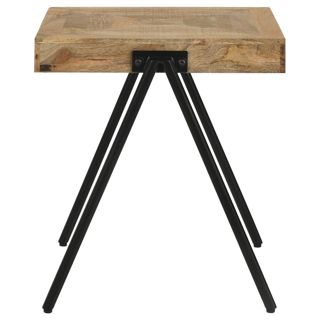 Avery Square End Table with Metal Legs Natural and Black | Coaster - 724317 - Home Elegance USA - 5