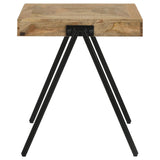 Avery Square End Table with Metal Legs Natural and Black | Coaster - 724317 - Home Elegance USA - 5