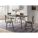 Acme - Paras 5PC Dining Set 72450 Walnut & Black Finish