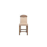 Acme - Maurice Counter Height Chair (Set-2) 72462 Linen & Oak Finish