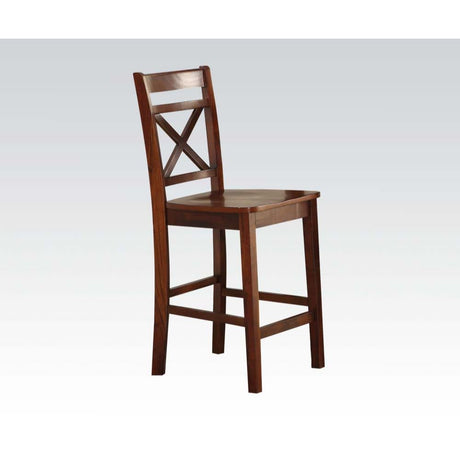 Acme - Tartys Counter Height Chair (Set-2) 72537 Cherry Finish