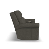Bernard Power Reclining Sofa With Console, Power Headrests & Lumbar | Flexsteel