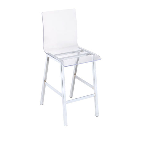 Acme - Nadie Counter Height Chair (Set-2) 72592 Clear Acrylic & Chrome Finish