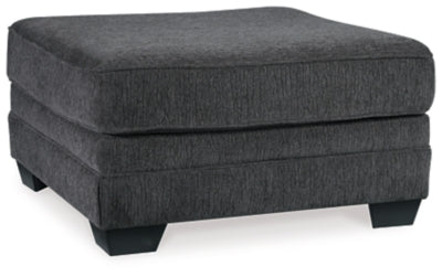 Ashley Slate Tracling Oversized Accent Ottoman - Chenille | Home Elegance USA
