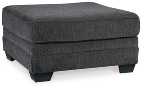 Ashley Slate Tracling Oversized Accent Ottoman - Chenille | Home Elegance USA