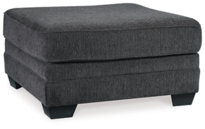 Ashley Slate Tracling Oversized Accent Ottoman - Chenille