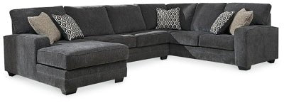 Ashley Slate Tracling 72600S1 3 - Piece Sectional with Chaise - Chenille | Home Elegance USA