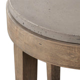 Deka Round Side Table Gray & Light Brown - Gray / Light Brown by Uttermost - View 5