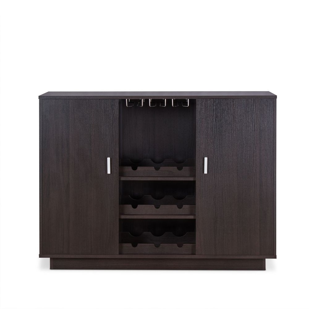 Acme - Hazen Wine Cabinet 72615 Espresso Finish