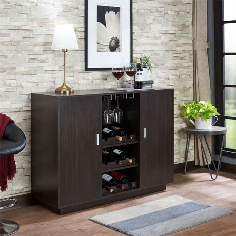 Acme - Hazen Wine Cabinet 72615 Espresso Finish