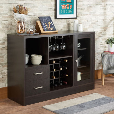 Acme - Hazen Wine Cabinet 72640 Espresso Finish