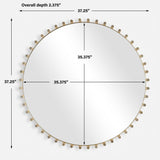 Avelyne Round Mirror - Gold by Uttermost - View 7