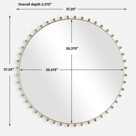 Avelyne Round Mirror - Gold by Uttermost - View 7
