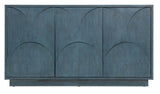Melange Round Valley Three Door Entertainment Credenza - Blue by Hooker Furniture - View 4