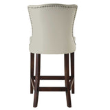 Dariela Counter Stool White - Beige / Dark Brown by Uttermost - View 6