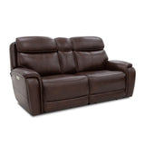Walker Power Reclining Loveseat With Power Headrest & Lumbar - Dark Brown | Flexsteel